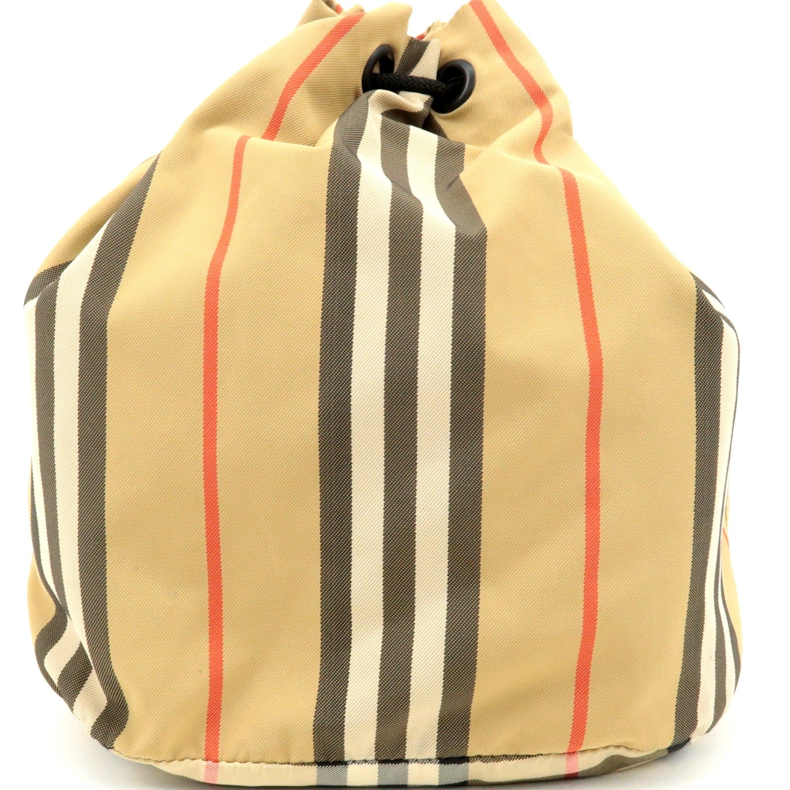 Authentic Burberry Nova Plaid Nylon Drawstring Bag