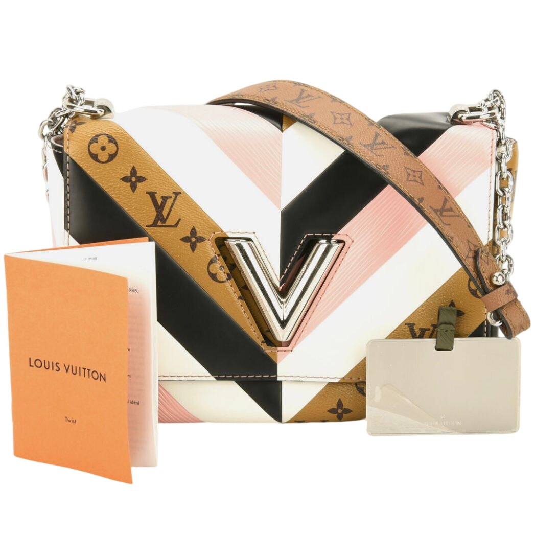 Authentic Louis Vuitton Twist MM Epi Leather Chevron Edition Multicolor Bag