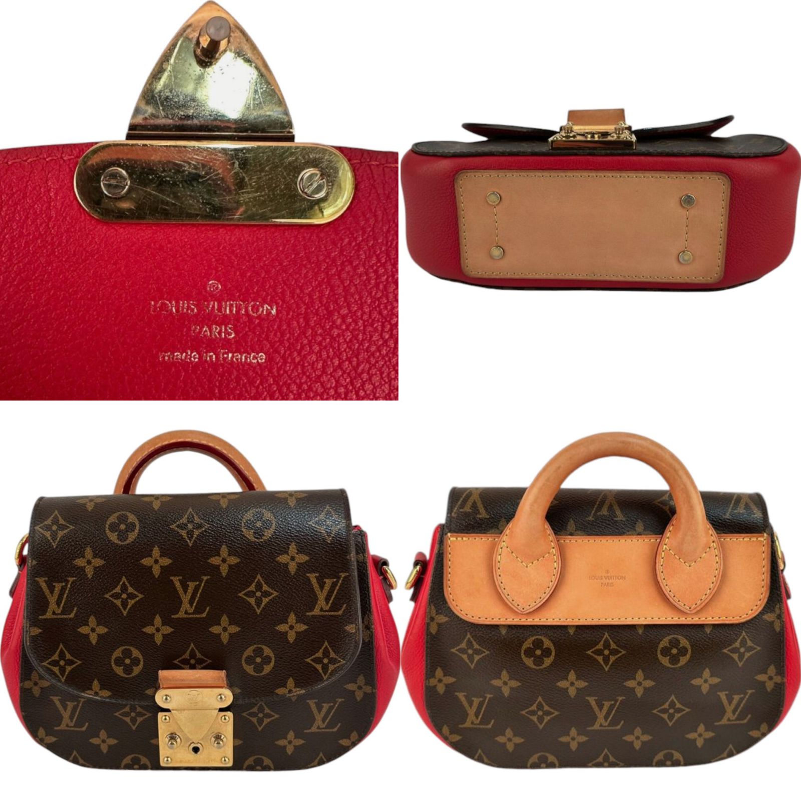 Authentic Louis Vuitton Eden PM Monogram Canvas Top Handle Bag Brown