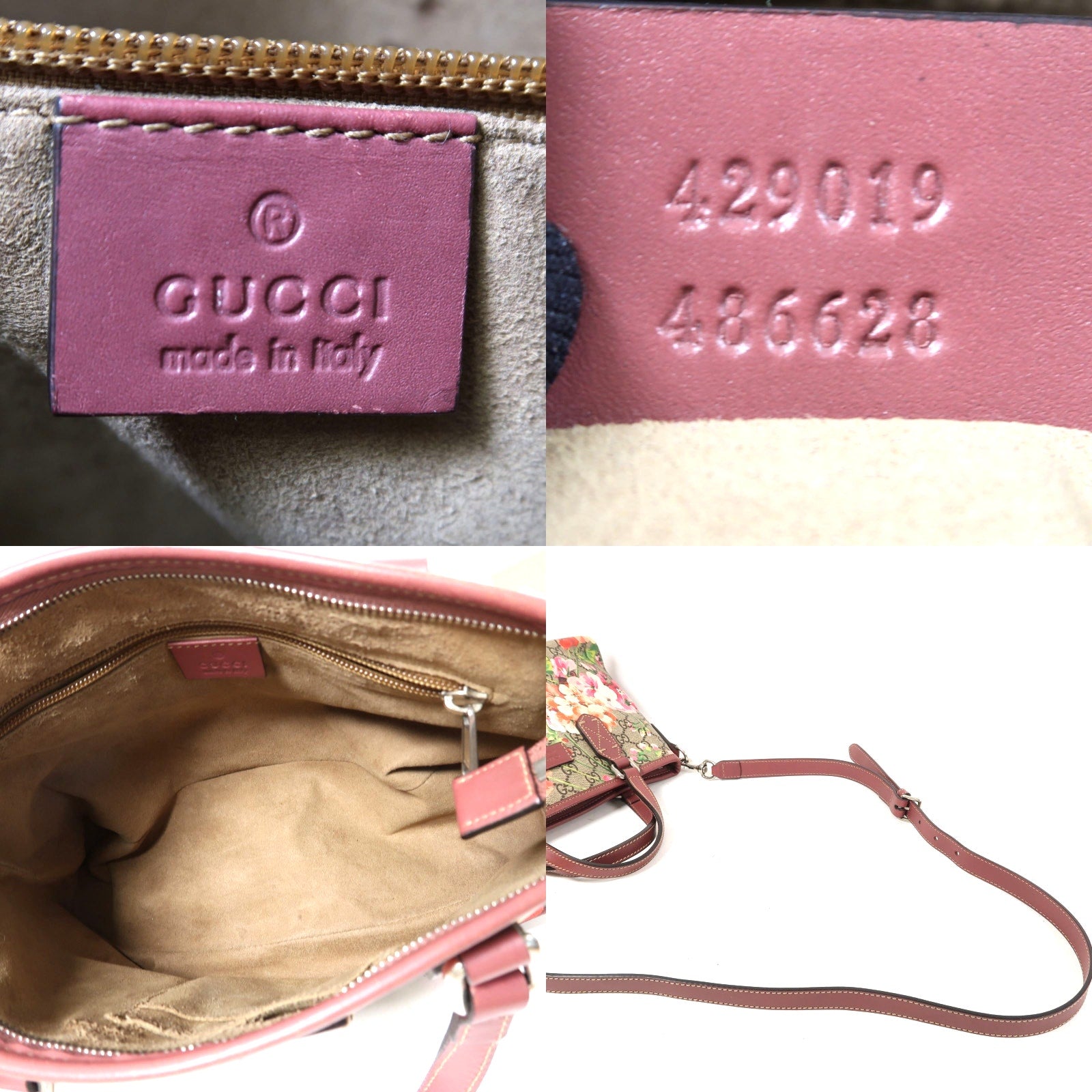 Authentic GUCCI GG Blooms Shoulder Bag 2-Way