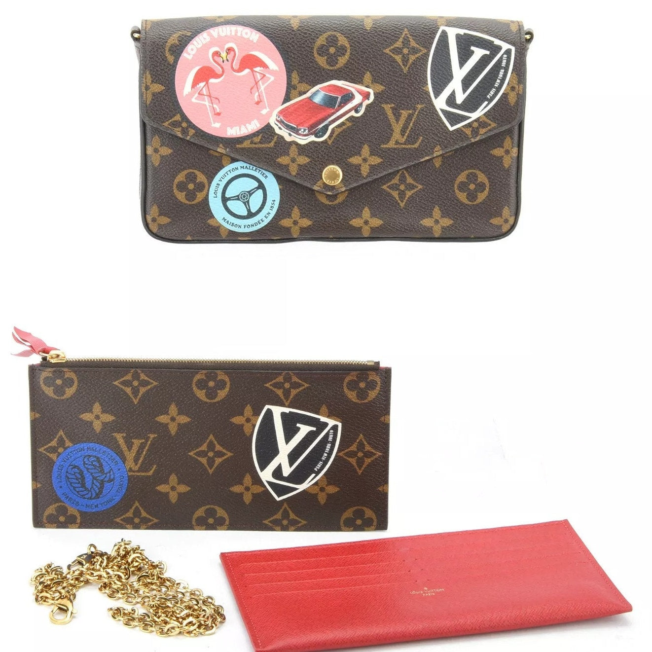 Authentic Louis Vuitton Felicie World Tour Pochette