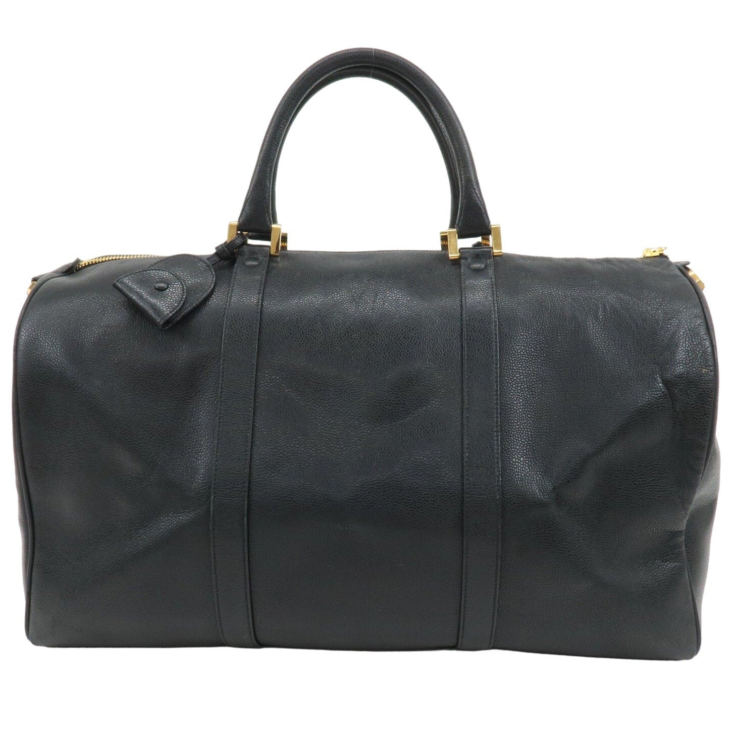 Authentic CHANEL Boston Bag Travel Bag Black