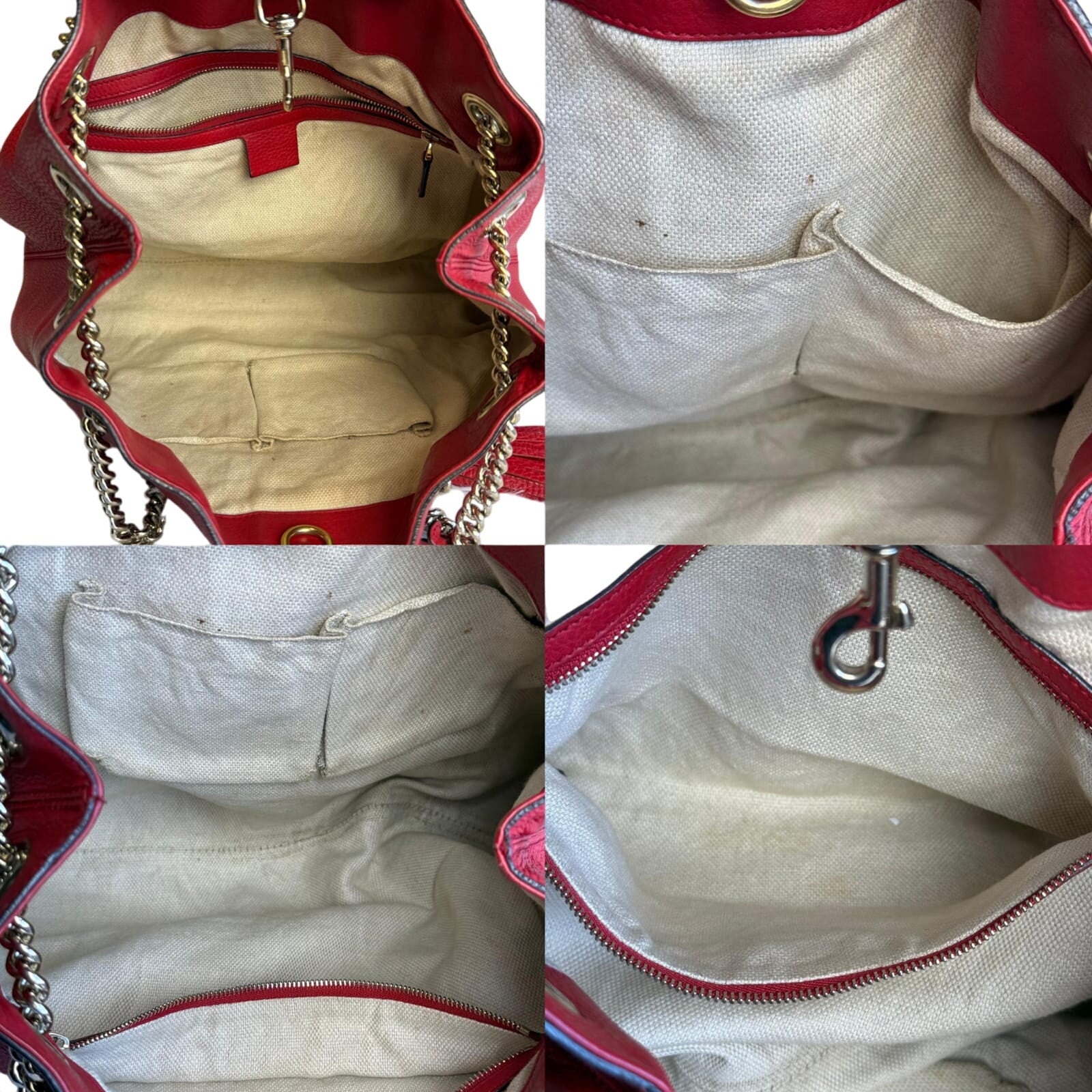 Authentic GUCCI SOHO Pebbled Chain Shoulder Bag