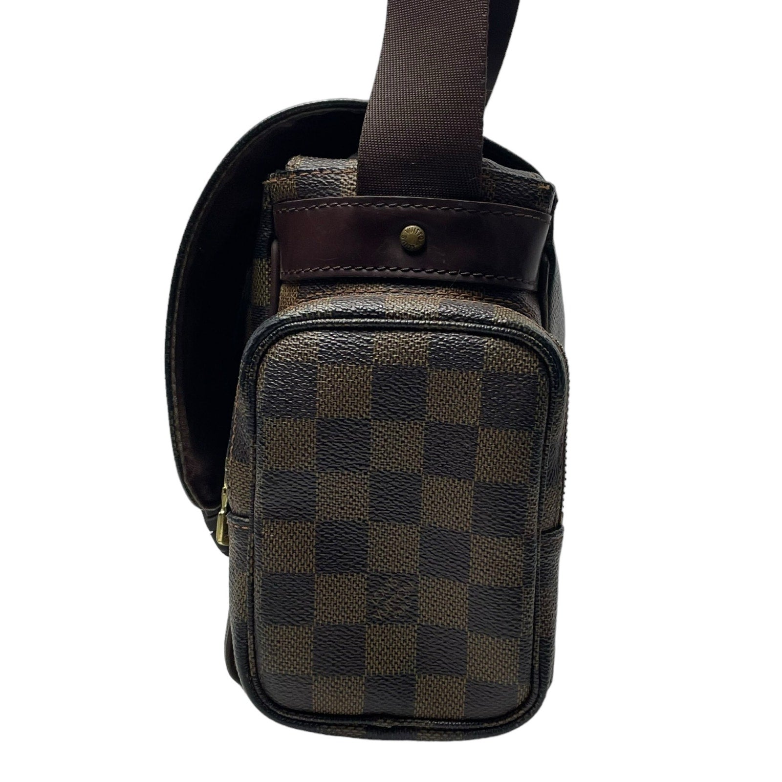 Authentic Louis Vuitton Damier Ebene Melville Reporter Brown Bag