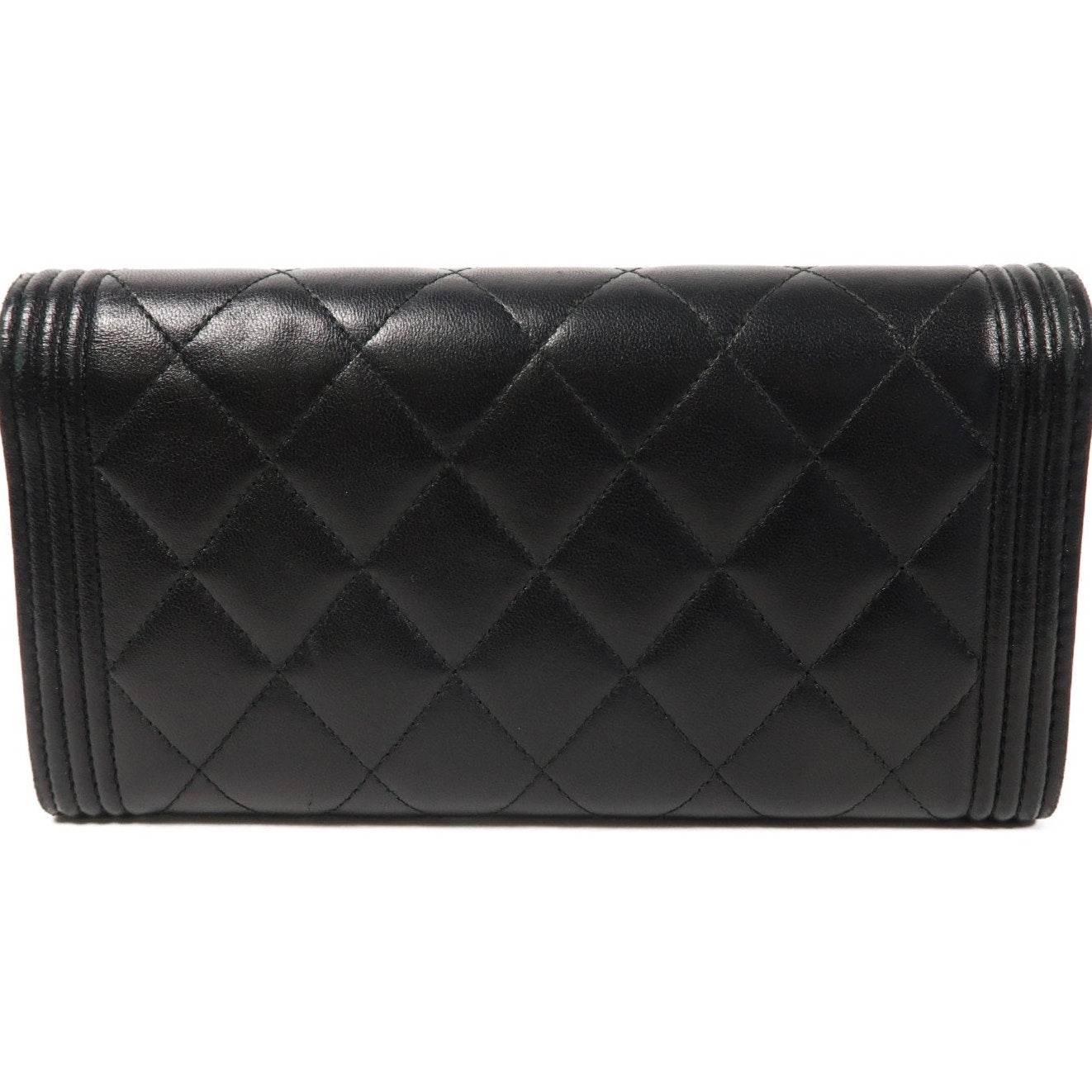 Authentic CHANEL Quilted Boy Wallet Long Wallet