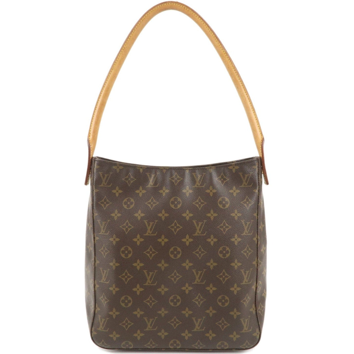 Authentic Louis Vuitton Monogram Looping GM Shoulder Bag Brown