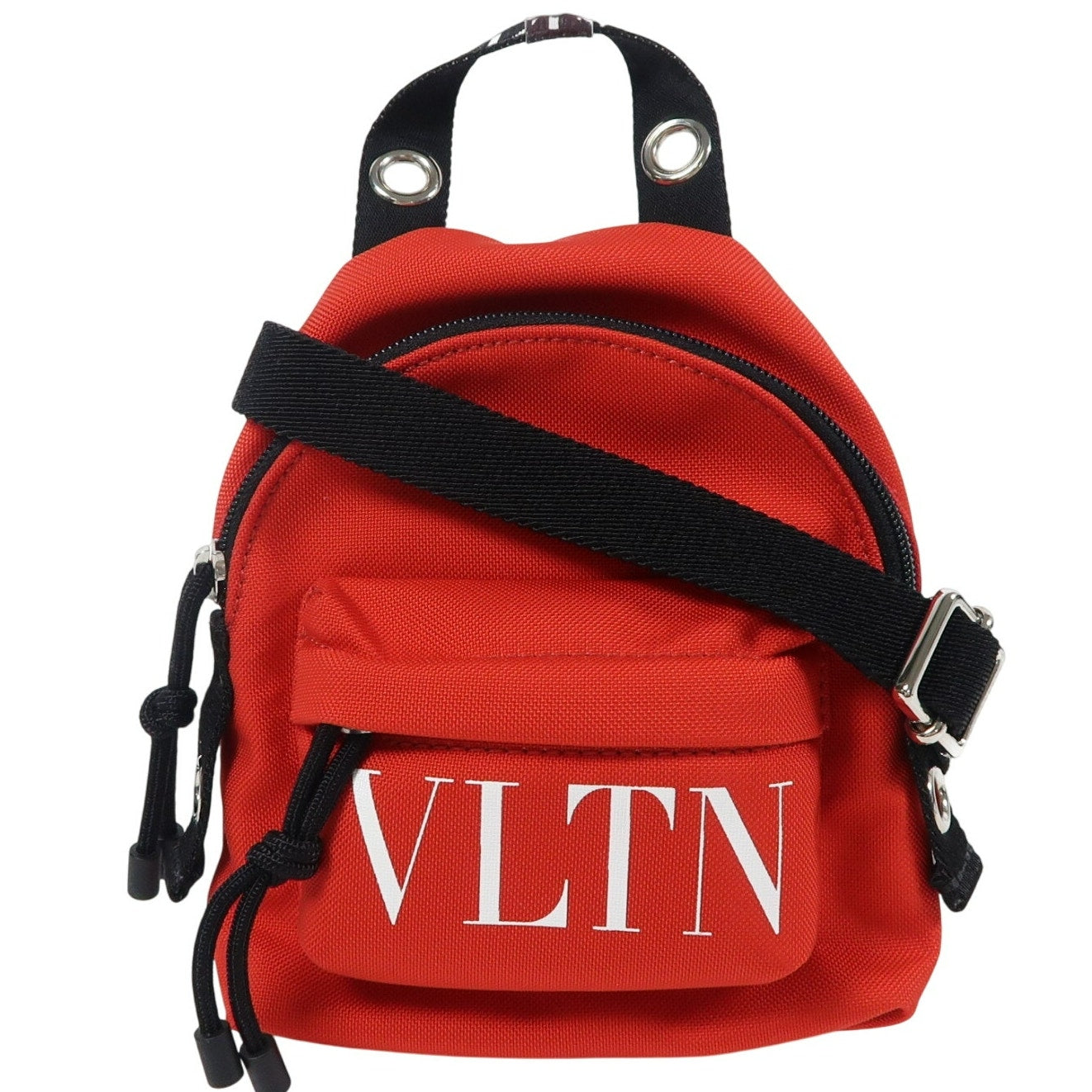 Authentic Valentino Garavani Nylon VLTN Print Mini Backpack