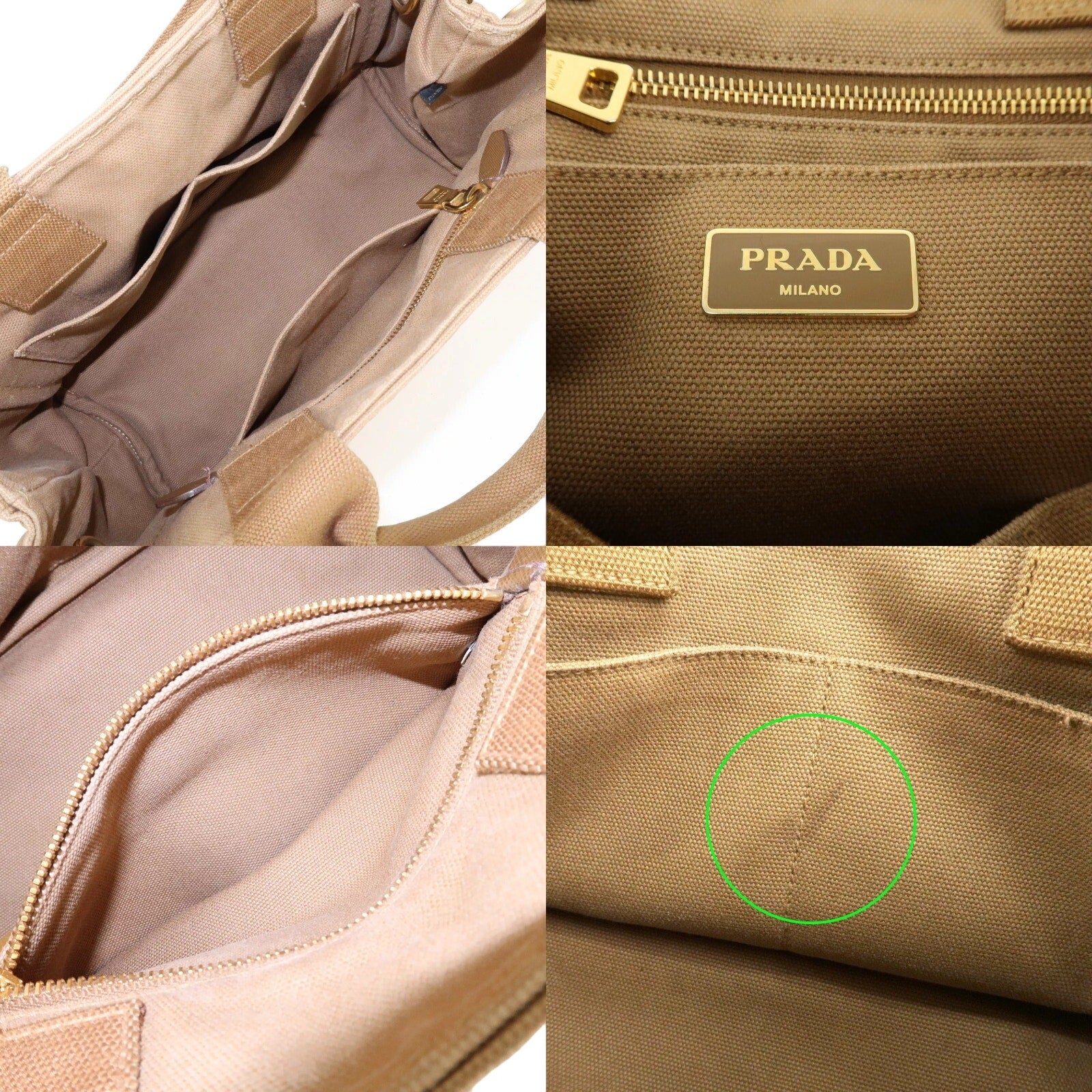 Authentic PRADA  Canapa Shoulder Bag 2-Way