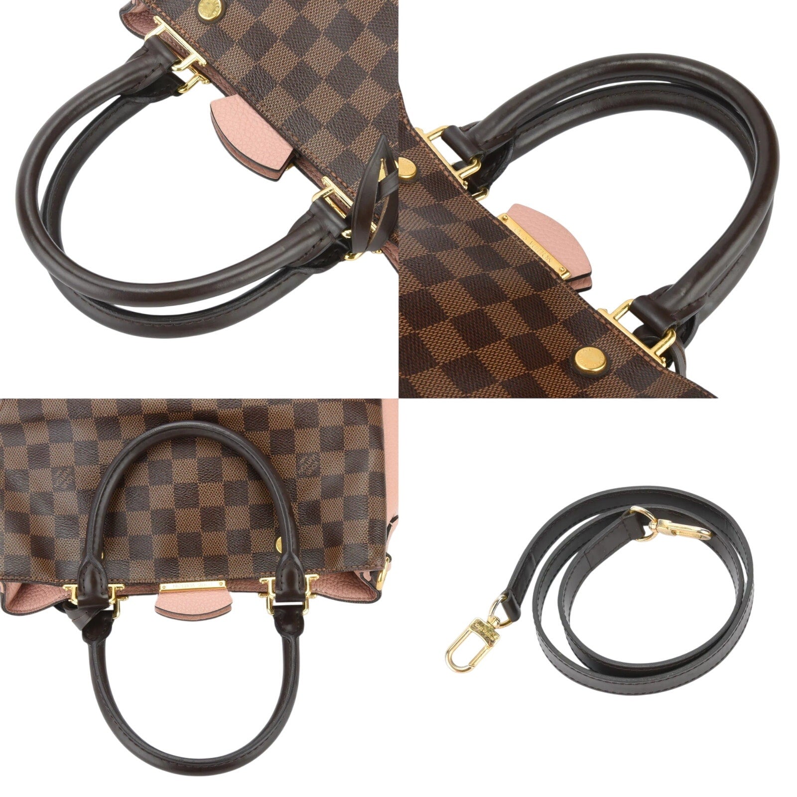 Authentic Louis Vuitton Brittany Damier Ebene Shoulder Bag 2-Way