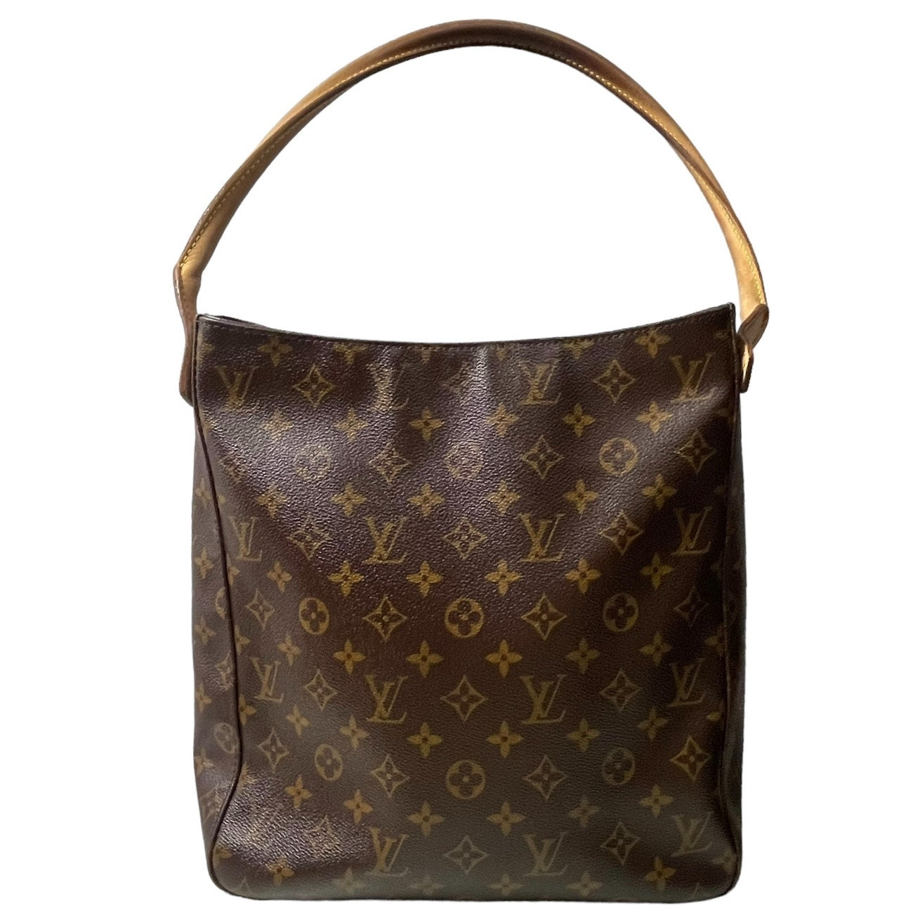 Authentic Louis Vuitton Monogram Looping GM Shoulder Bag Brown