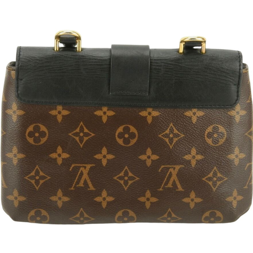 Authentic Louis Vuitton Monogram Canvas Leather Locky BB Satchel Bag Brown