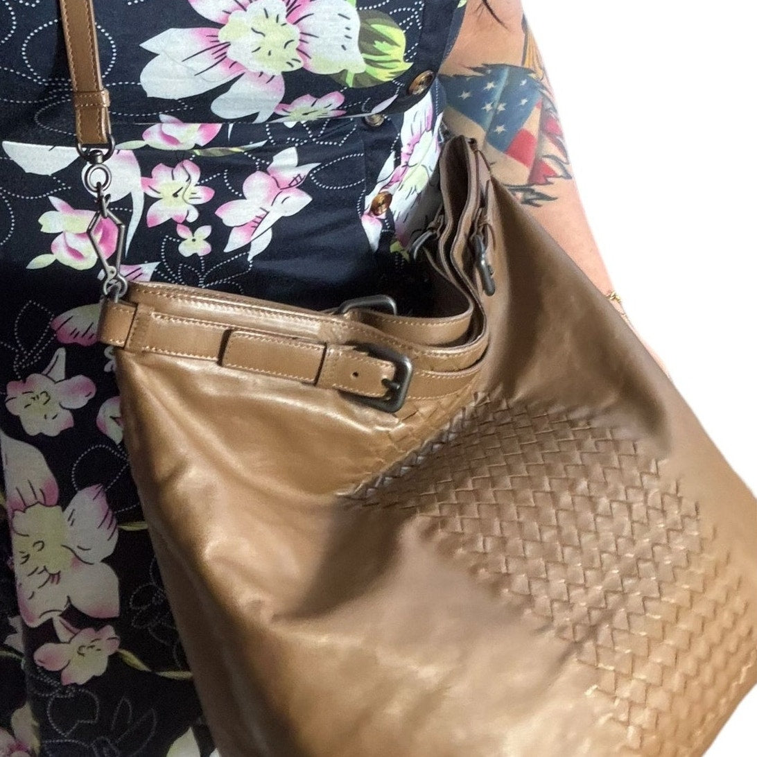 Authentic BOTTEGA VENETA Intrecciato Leather 2-WAY Tote Bag Shoulder Bag