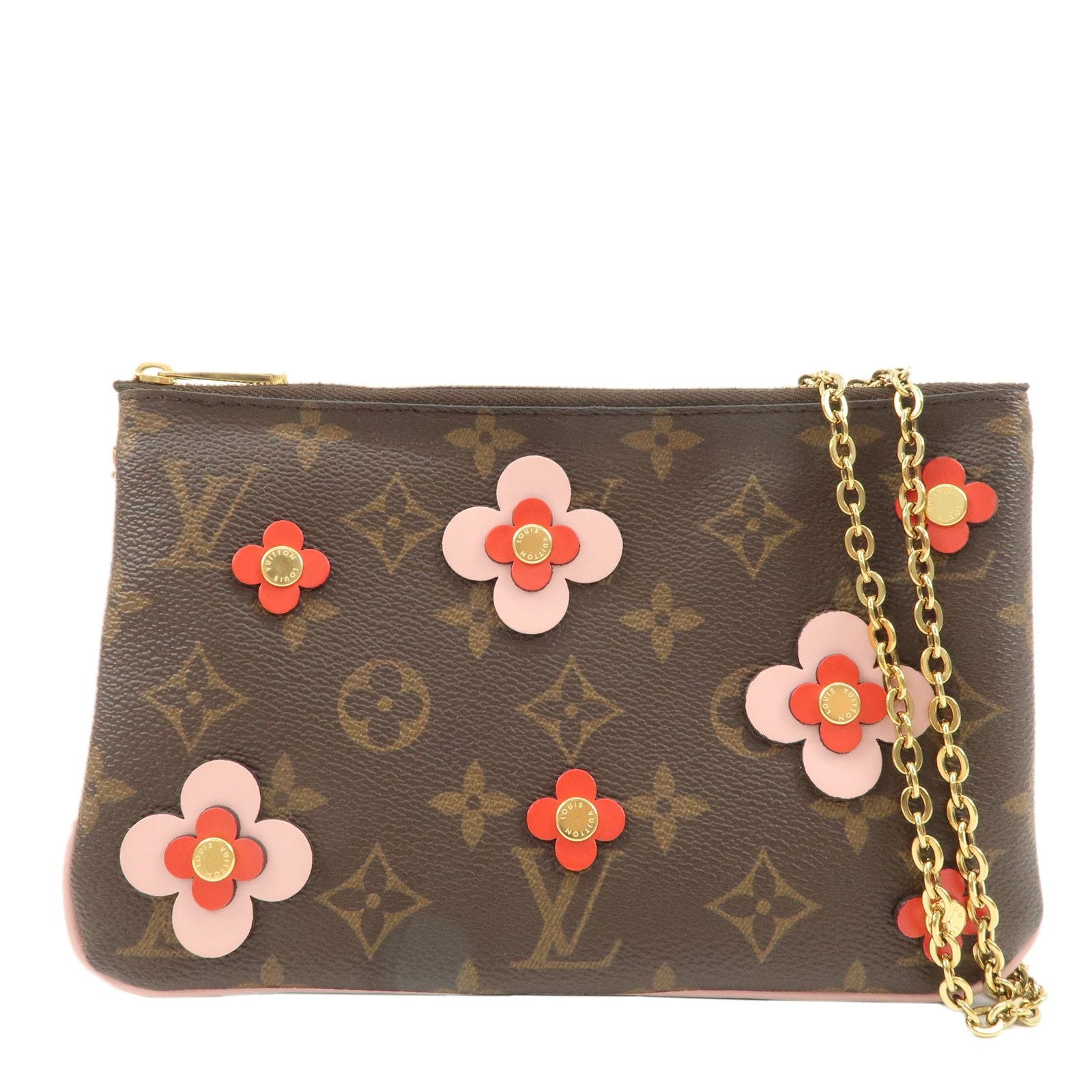 Authentic Louis Vuitton Blooming Flowers Double Zip Pochette