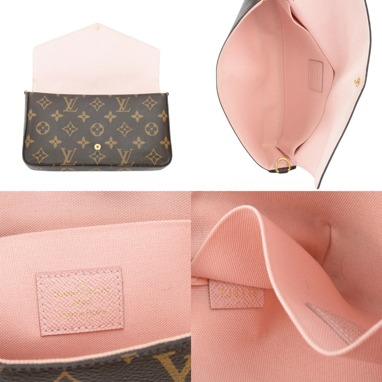 Authentic Louis Vuitton Felicie Valentine Dog Pochette