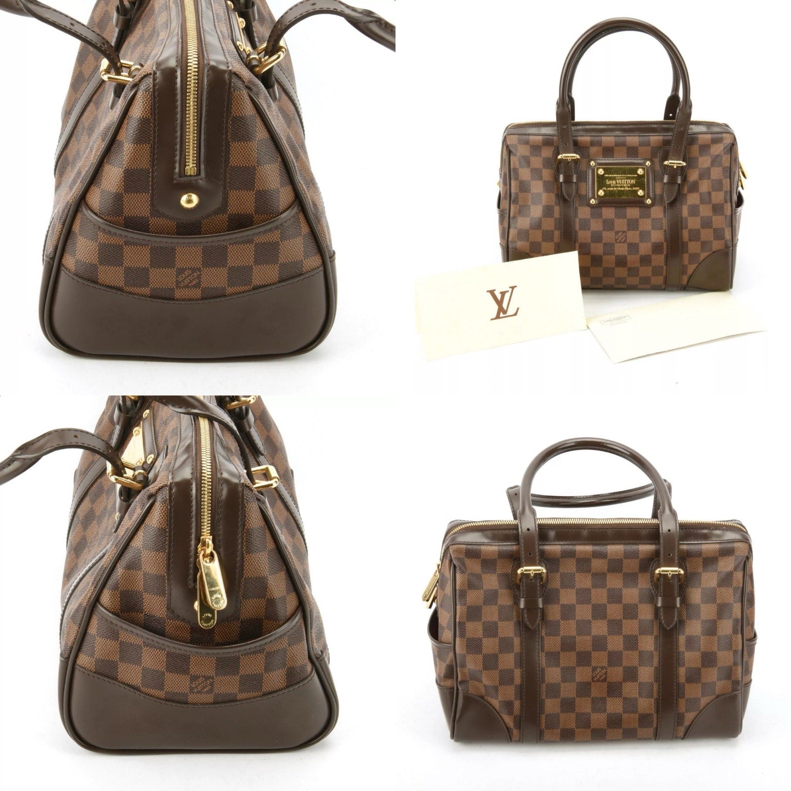 Authentic LOUIS VUITTON Damier Ebene Berkeley Handbag