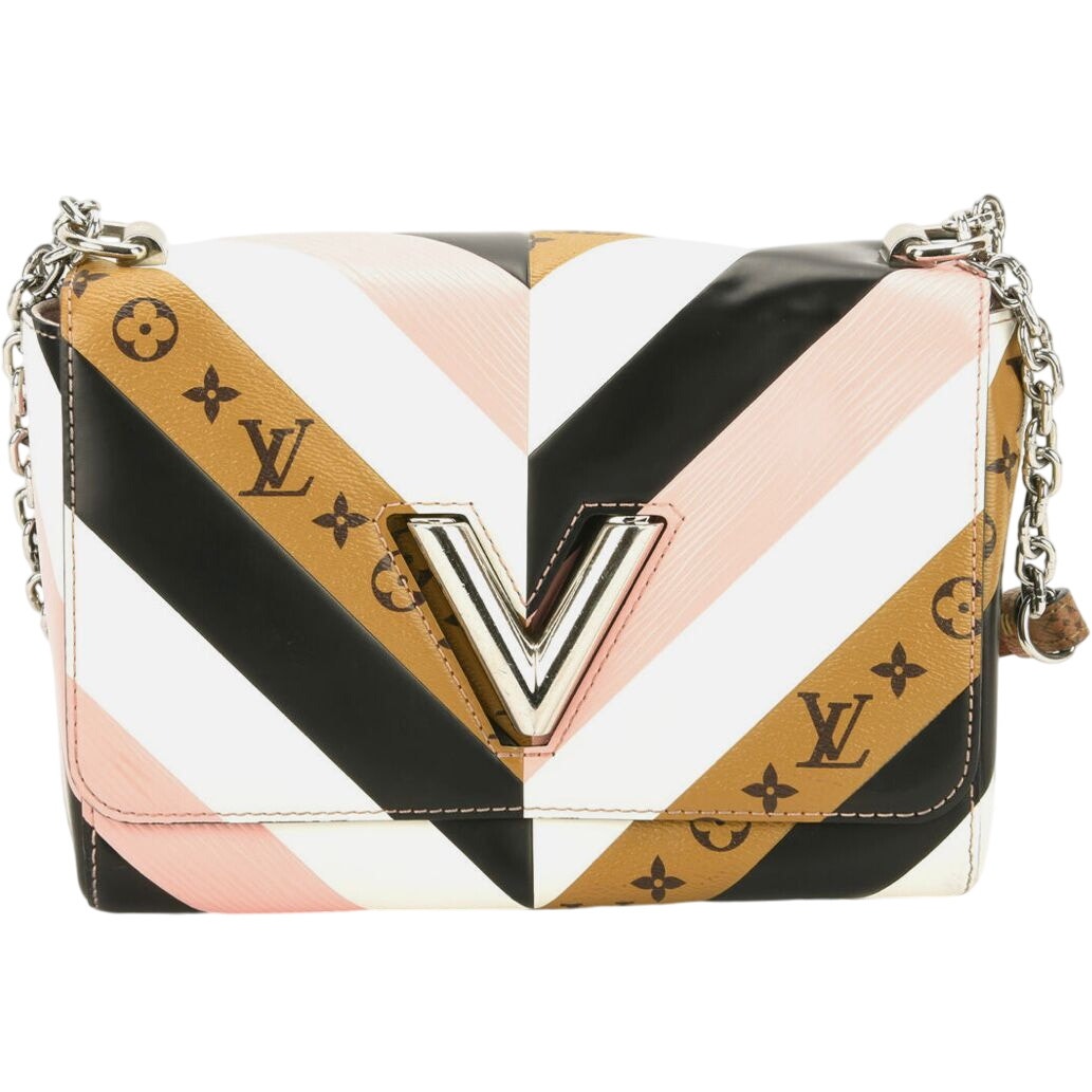 Authentic Louis Vuitton Twist MM Epi Leather Chevron Edition Multicolor Bag