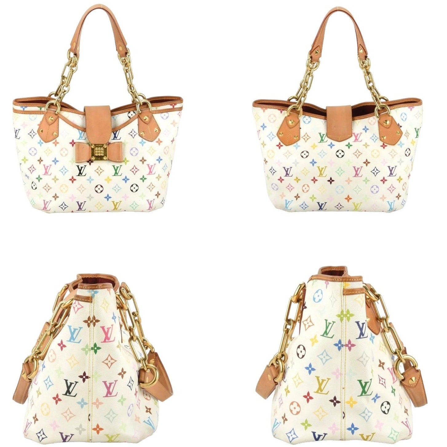 Authentic Louis Vuitton Annie MM Monogram Multicolor Canvas