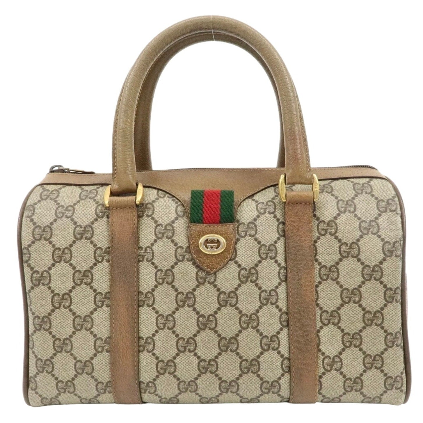 Authentic GUCCI Old Gucci Sherry GG Plus Boston Bag