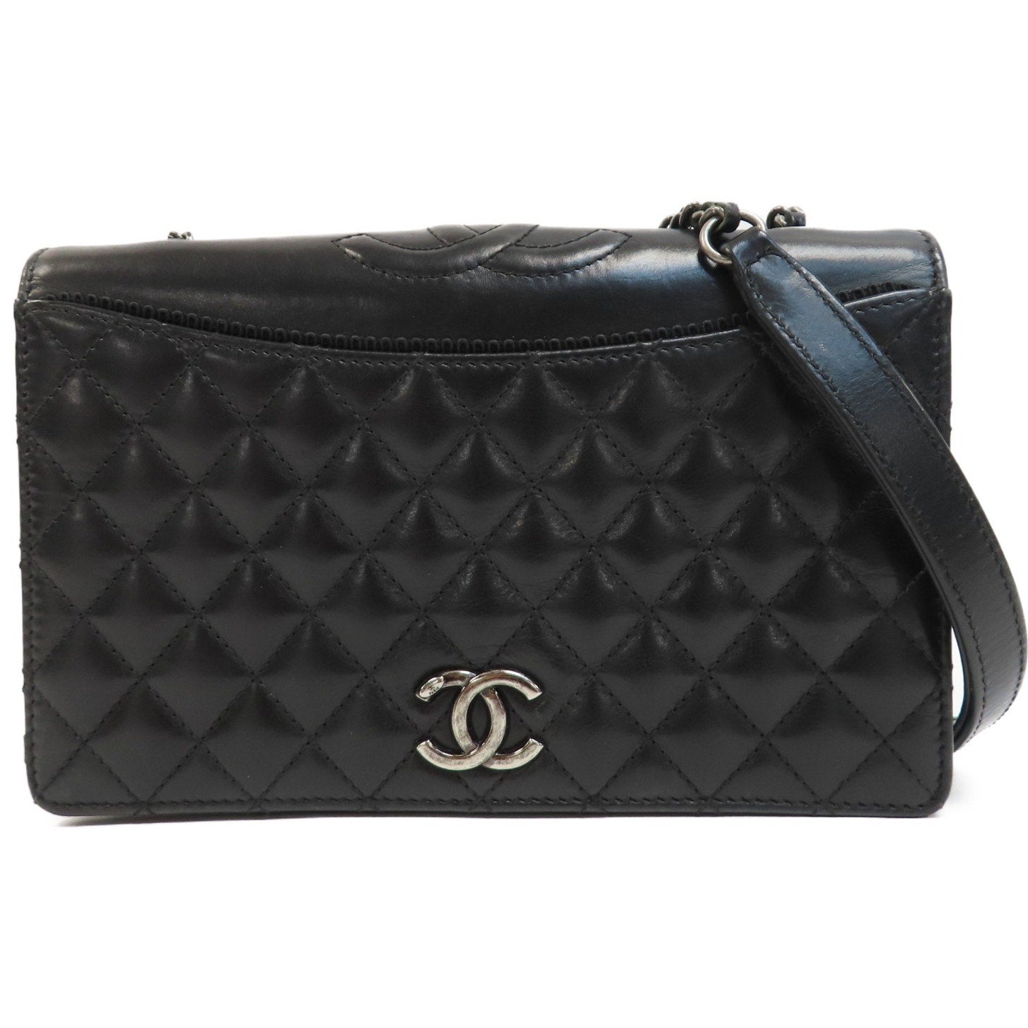 Authentic CHANEL Shoulder Bag Black