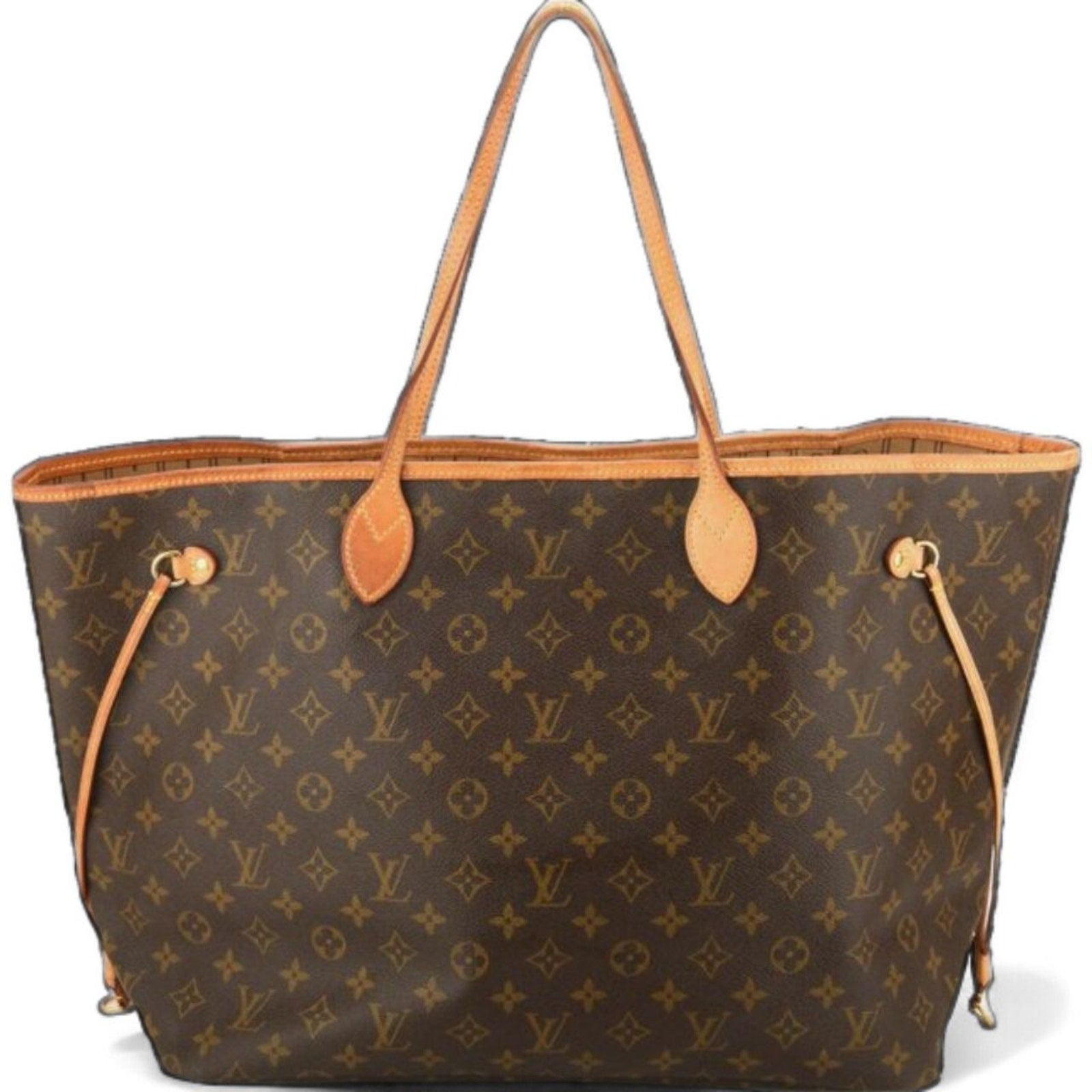 Authentic Louis Vuitton Neverfull Monogram GM Canvas Tote Large Brown