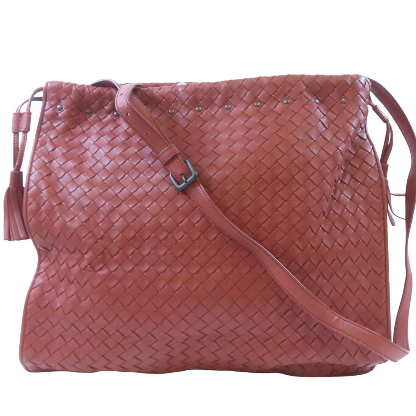 Authentic BOTTEGA VENETA Zip  Nappa Intrecciato Shoulder Bag