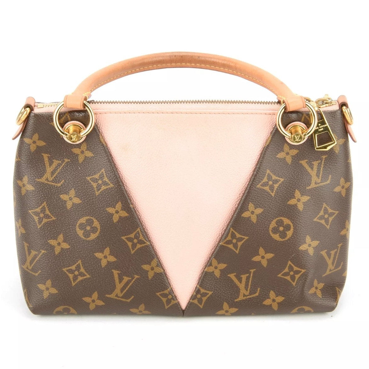 Authentic LOUIS VUITTON V BB Rose Poudre Shoulder Bag 2-Way