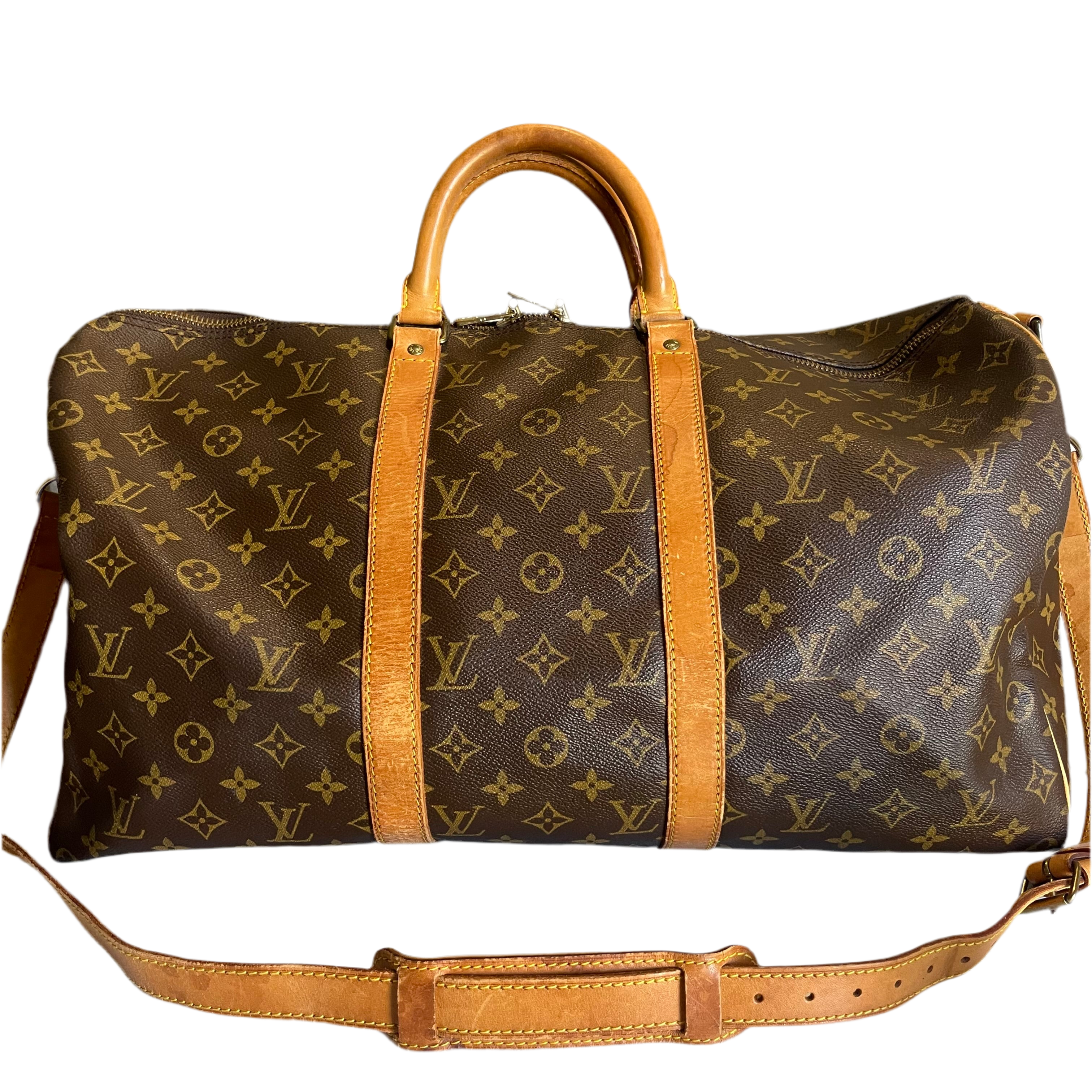 Authentic Louis Vuitton Monogram Keepall 50 Bandouliere