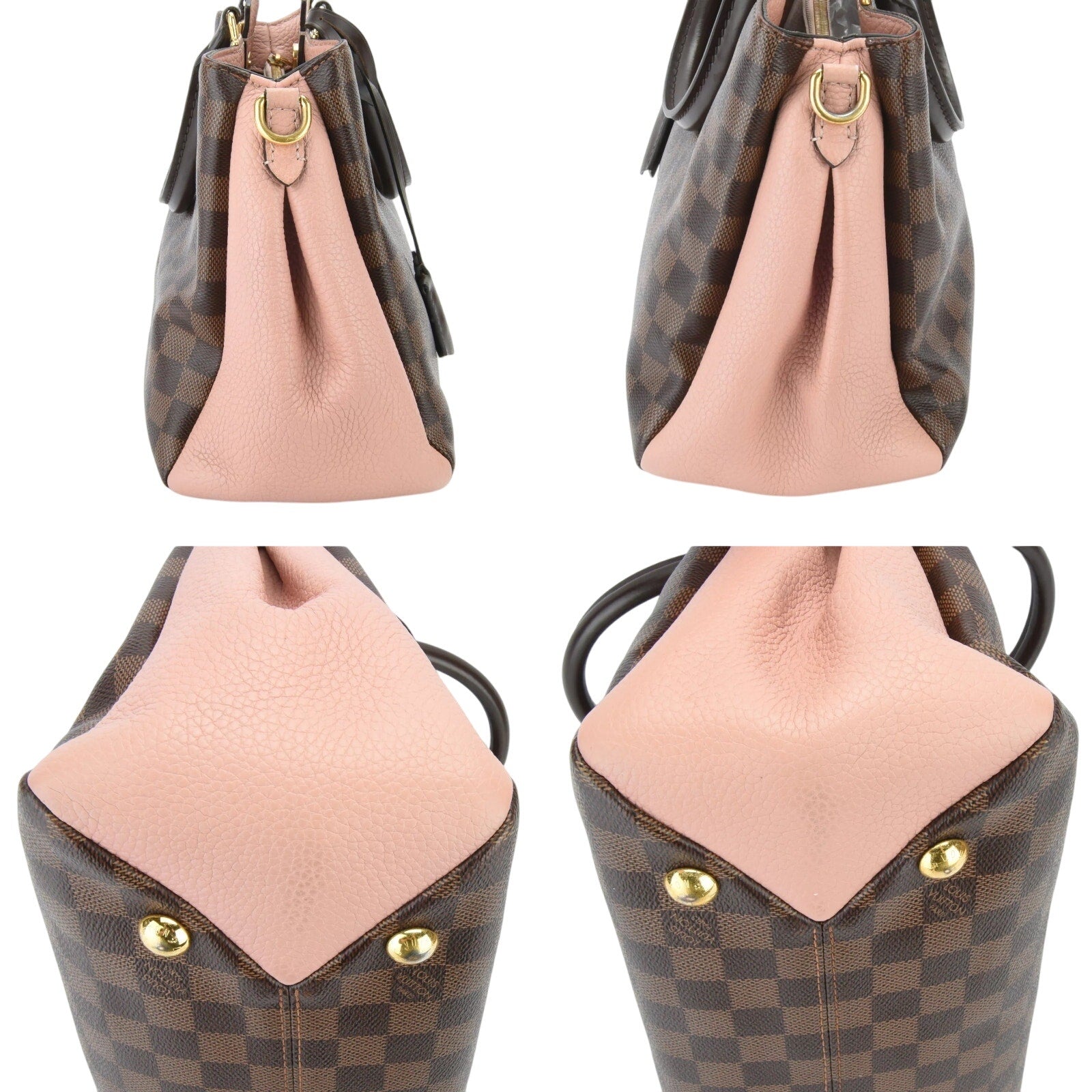 Authentic Louis Vuitton Brittany Damier Ebene Shoulder Bag 2-Way