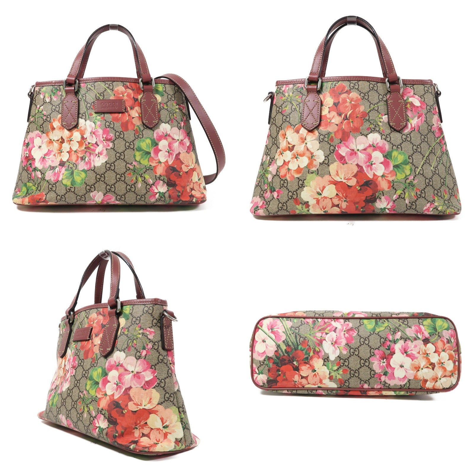 Authentic GUCCI GG Blooms Shoulder Bag 2-Way