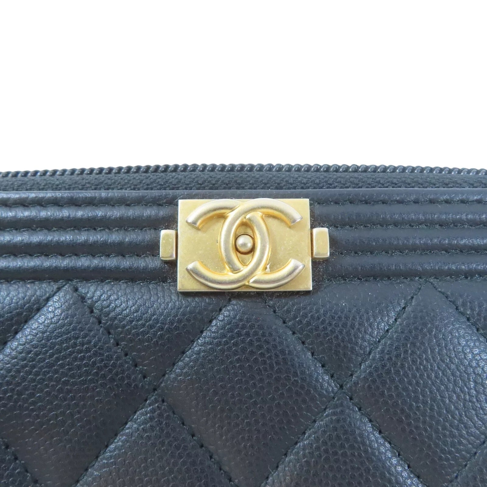 Authentic CHANEL Boy Zipper Long Wallet