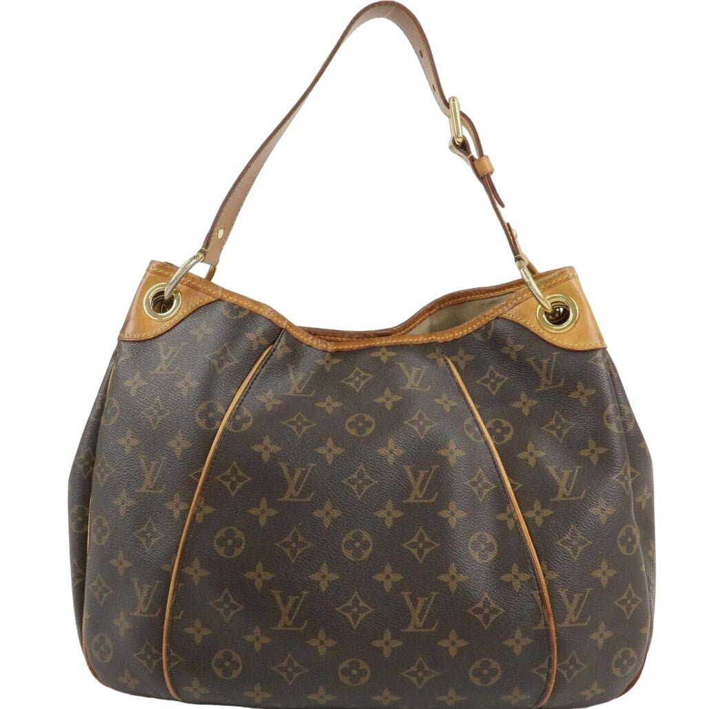 Authentic Louis Vuitton Monogram Galliera PM Shoulder Bag Brown