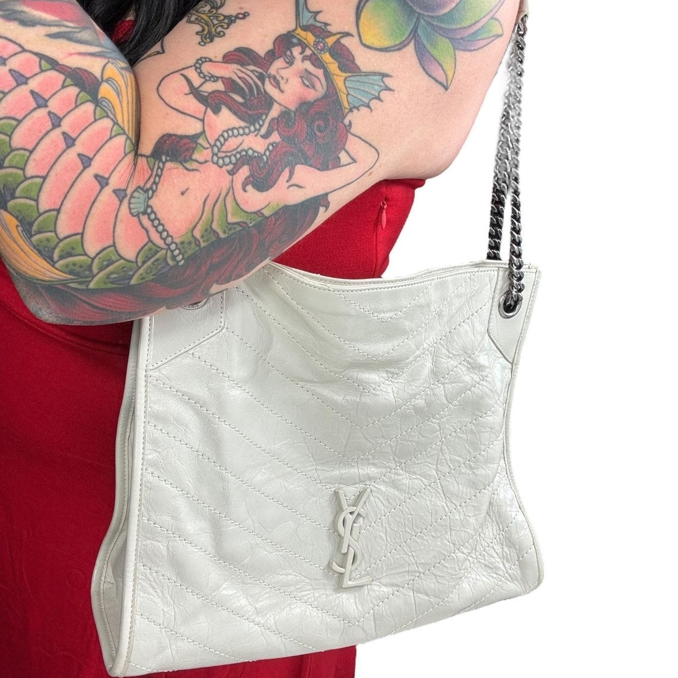 AUTHENTIC YVES SAINT LAURENT Niki Chain Shoulder Bag