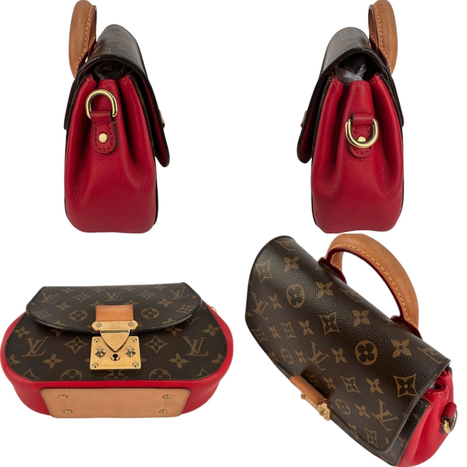 Authentic Louis Vuitton Eden PM Monogram Canvas Top Handle Bag Brown