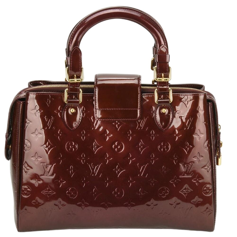 Authentic Louis Vuitton Melrose Avenue Fauviste Vernis Leather Amarante Handbag