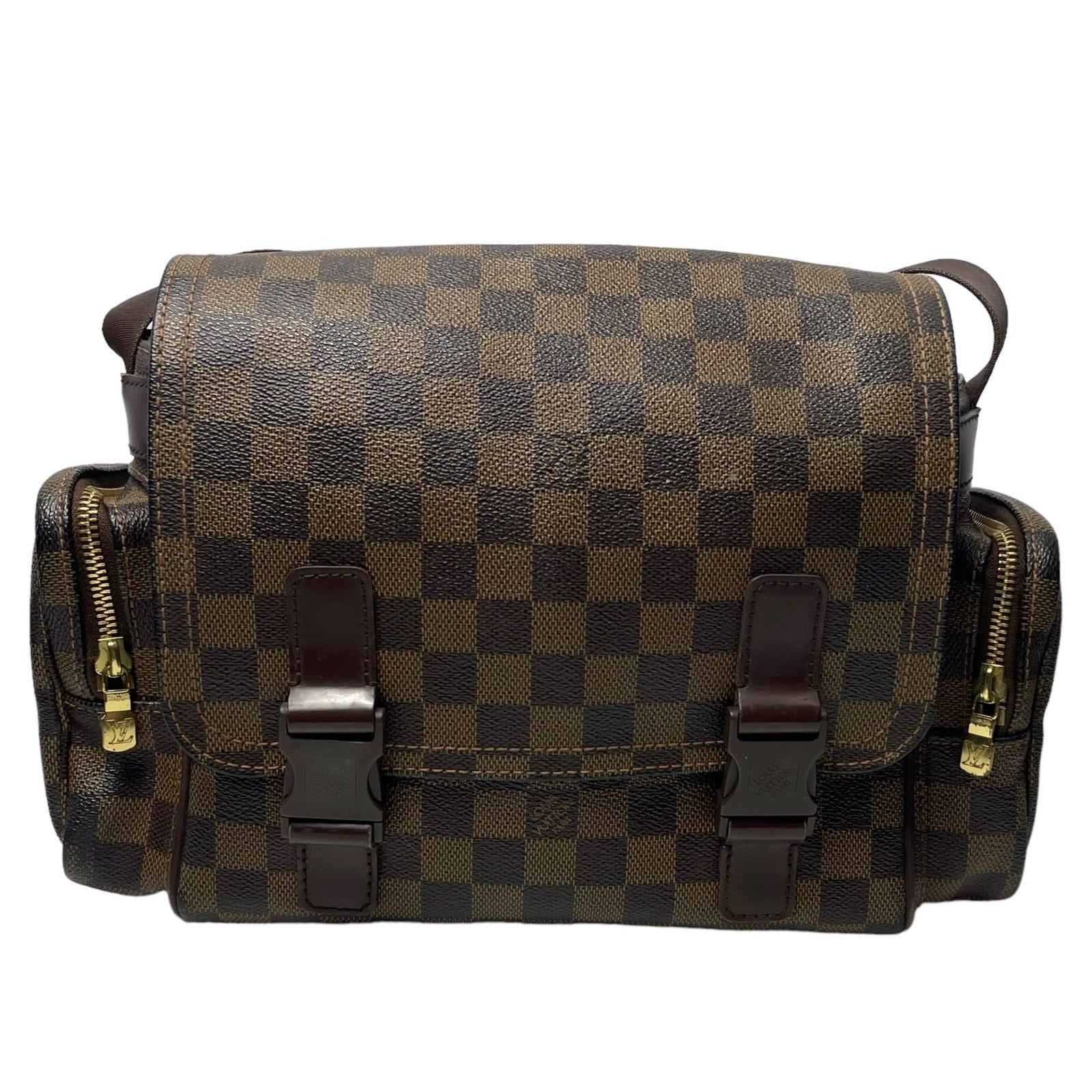 Authentic Louis Vuitton Damier Ebene Melville Reporter Brown Bag