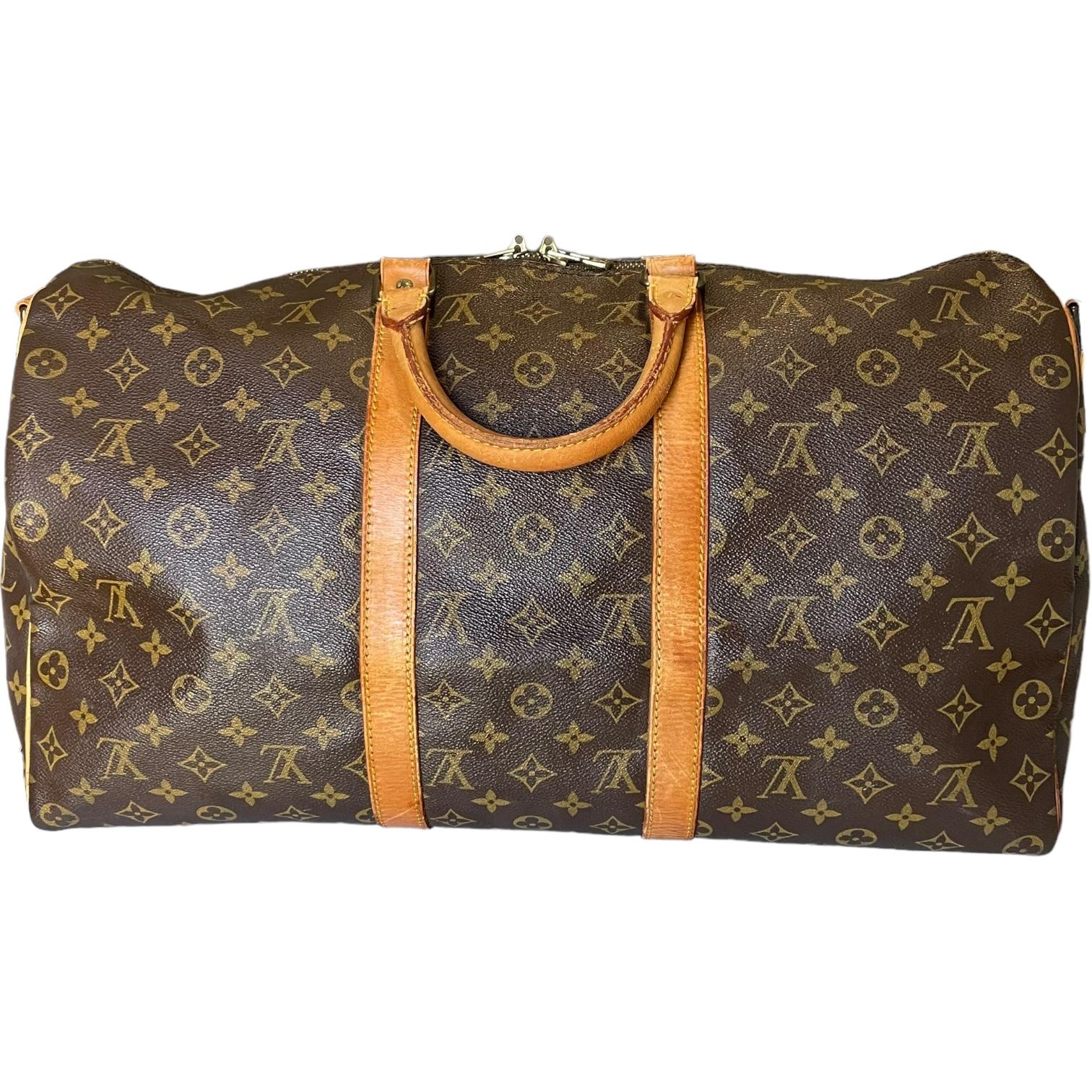 Authentic Louis Vuitton Monogram Keepall 50 Bandouliere