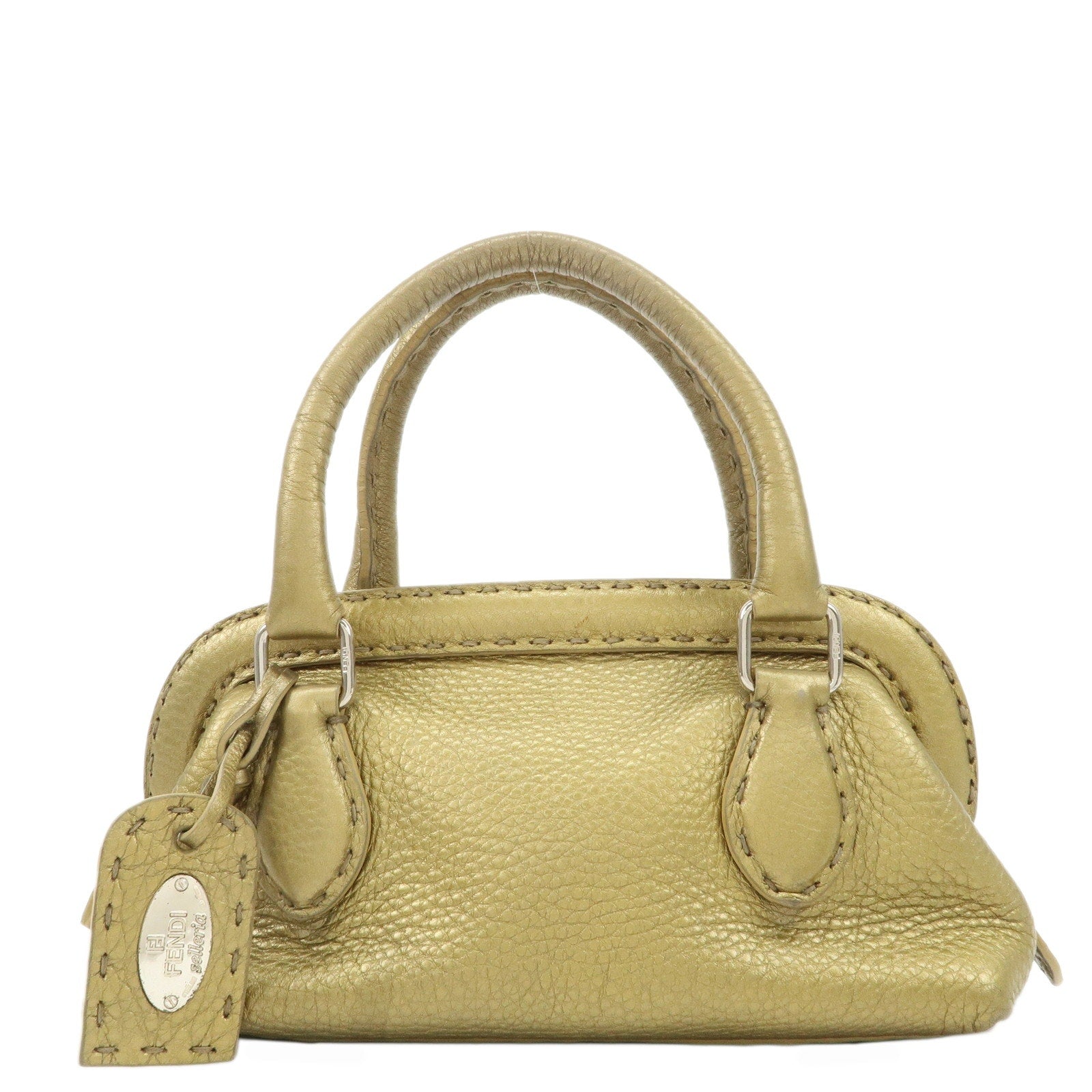 Authentic FENDI Gold Selleria Handbag