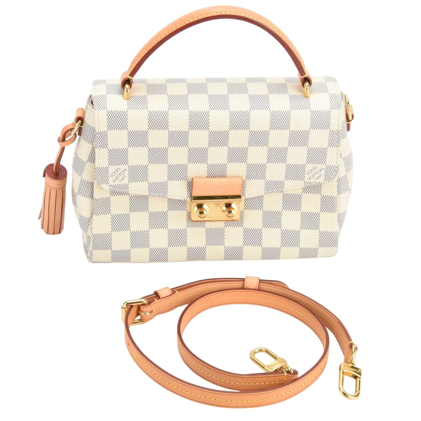 Authentic Louis Vuitton Croisette Damier Azur Shoulder Bag 2-Way