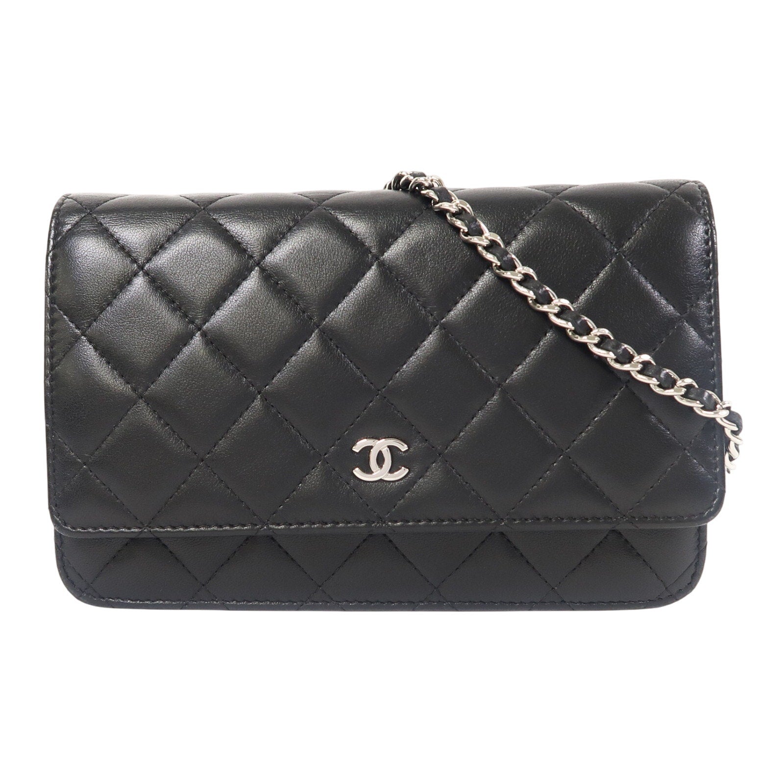 Authenticated CHANEL Classic wallet on chain Shoulder Bag