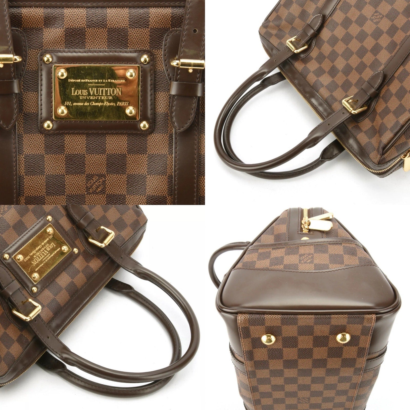 Authentic LOUIS VUITTON Damier Ebene Berkeley Handbag