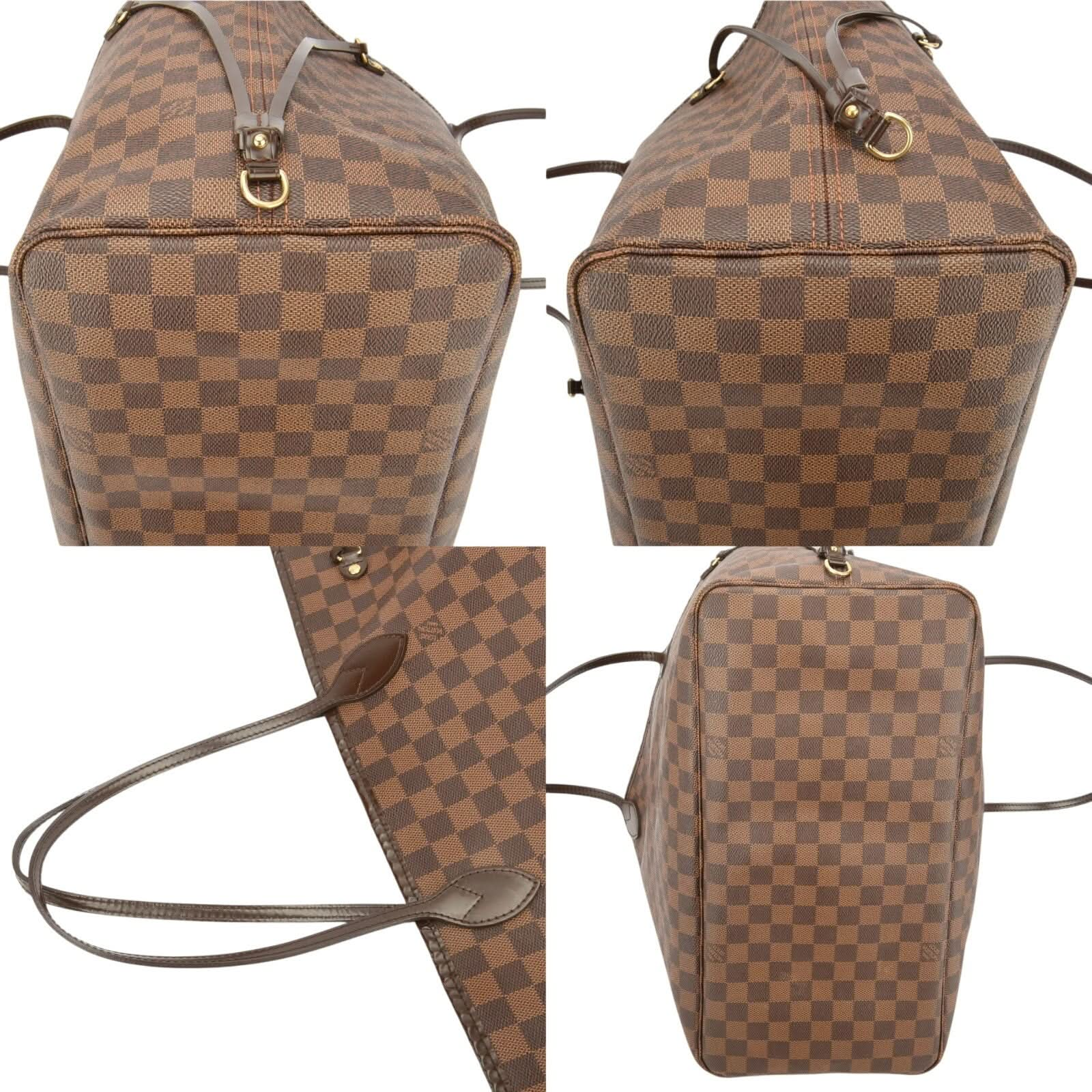 Authentic Louis Vuitton Neverfull GM Damier Ebene Tote Bag