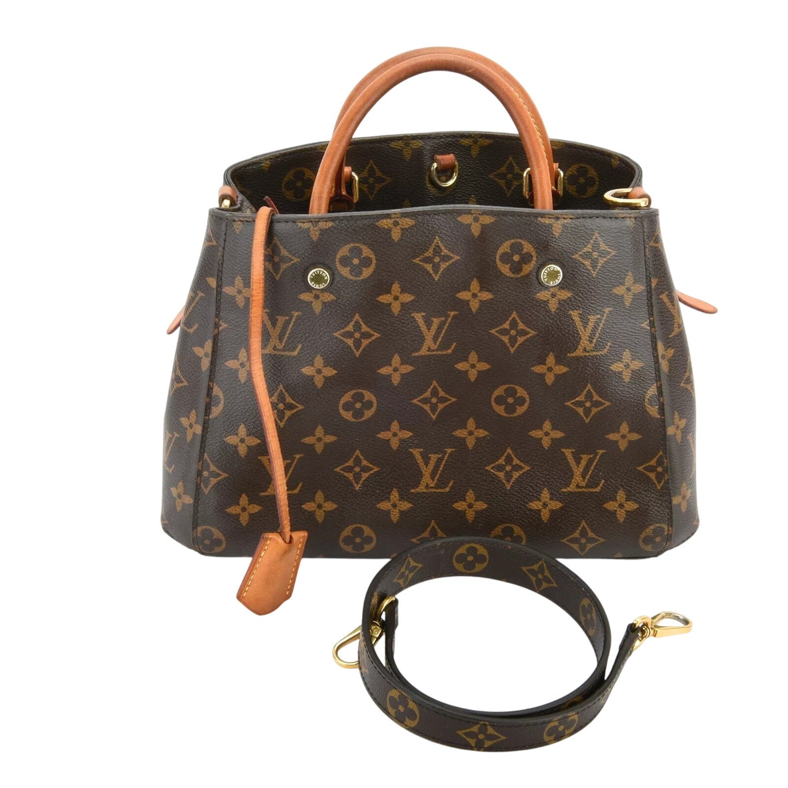 Authentic Louis Vuitton Montaigne BB Shoulder Bag 2-Way