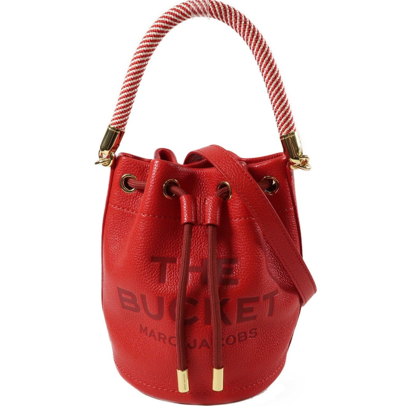 Authentic MARC JACOBS Bucket Bag 2-Way Shoulder Bag Red
