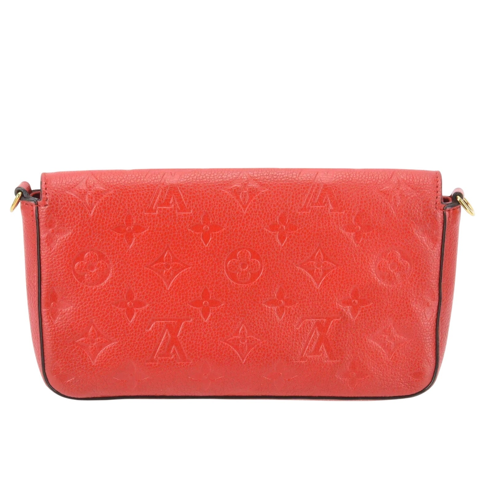 Authentic  Louis Vuitton Felicie Empreinte Red Pochette