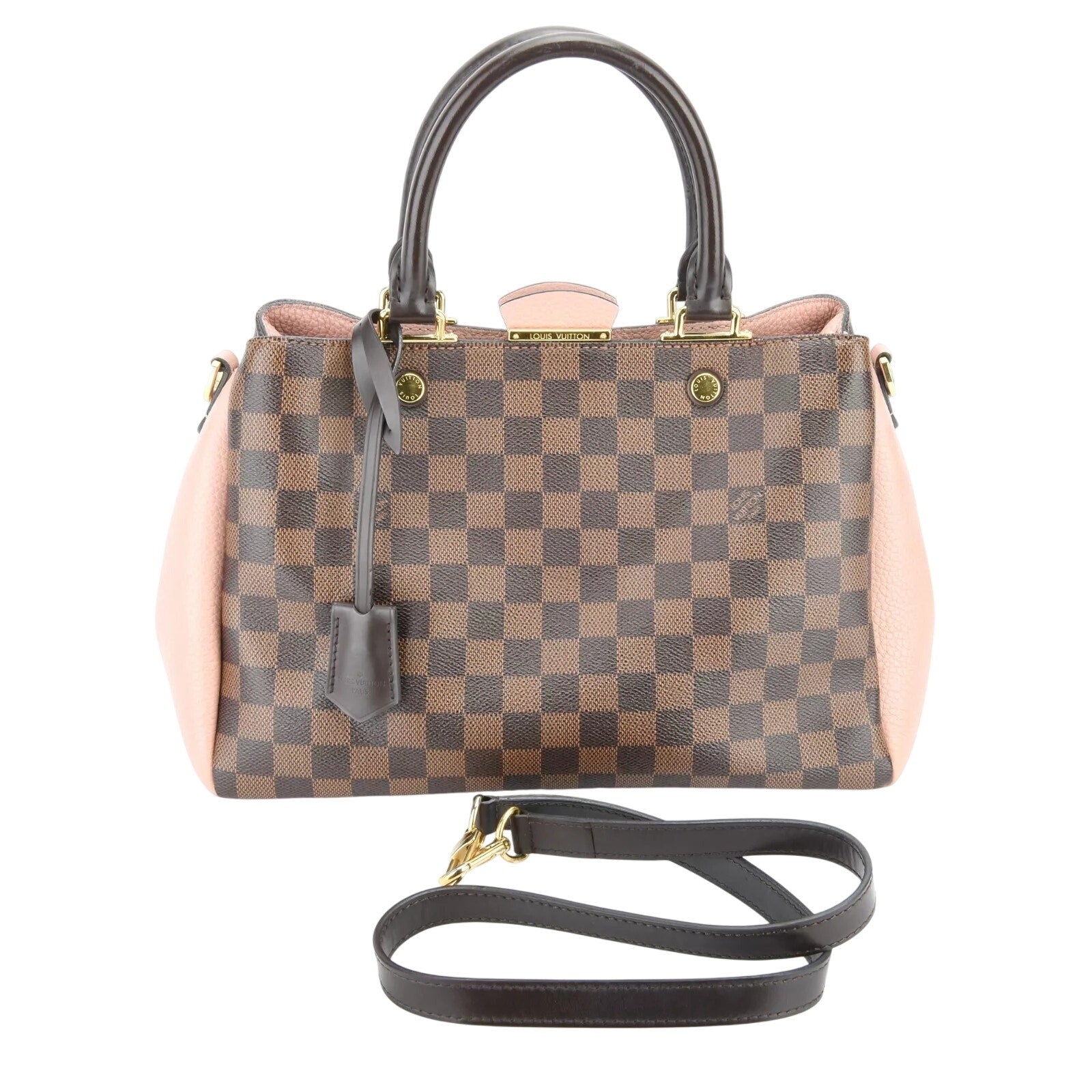 Authentic Louis Vuitton Brittany Damier Ebene Shoulder Bag 2-Way