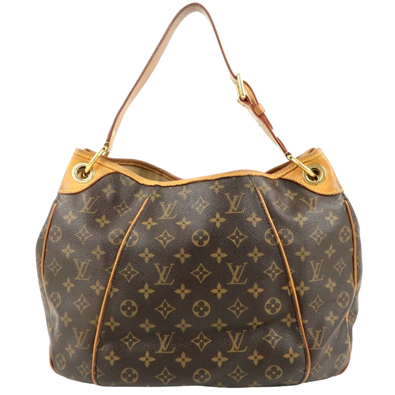 Authentic Louis Vuitton Monogram Galliera GM Shoulder Bag Brown