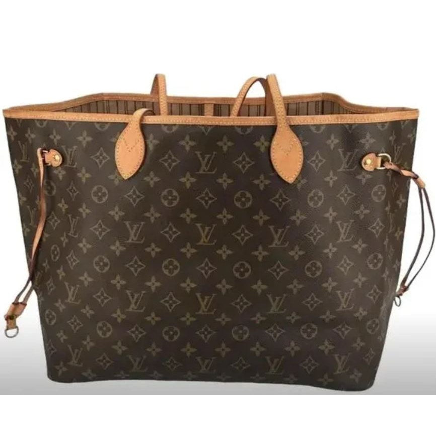 Authentic Louis Vuitton Neverfull Monogram GM Canvas Brown Tote